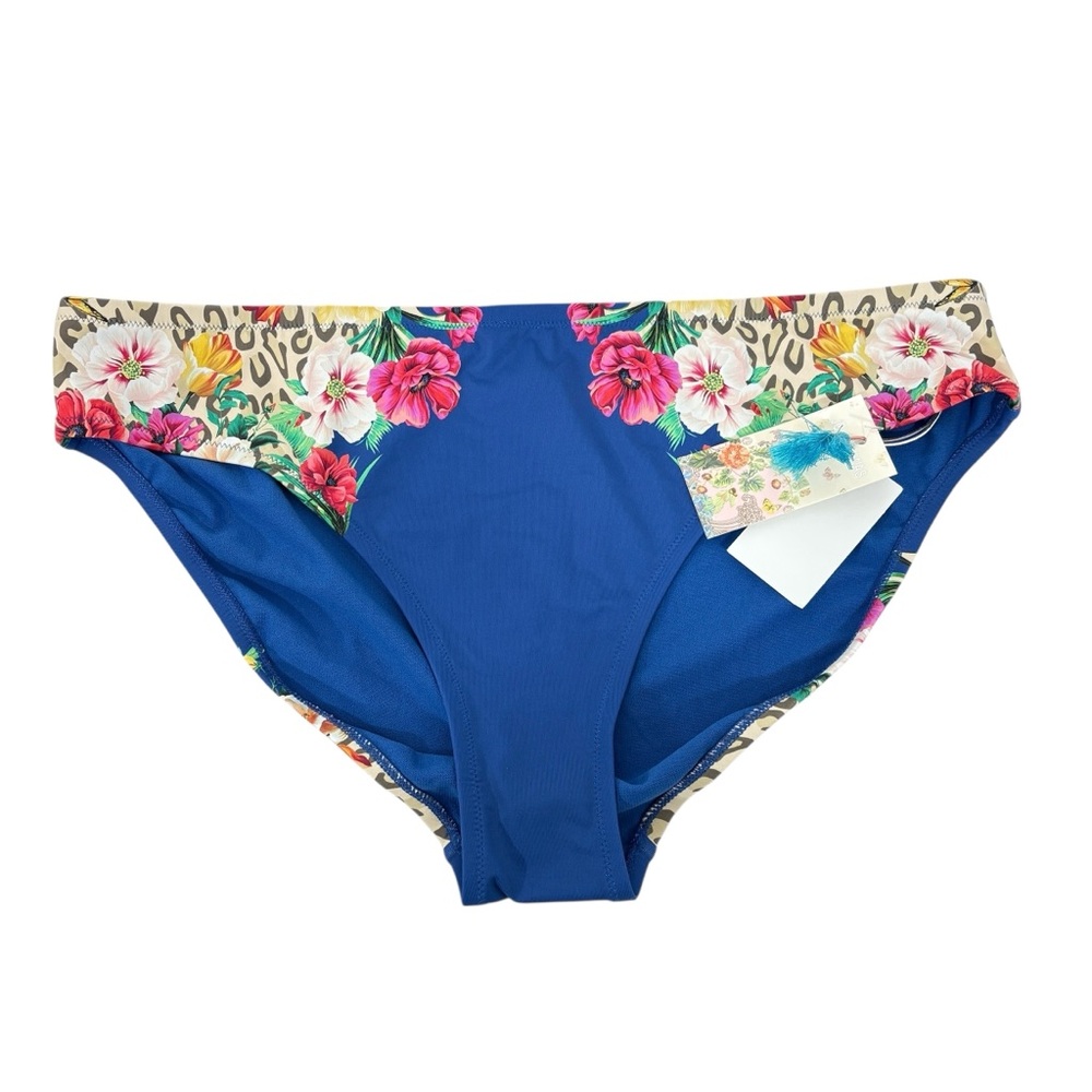 Johnny Was Iva Hipster bikini bottom in a mixed floral and animal print 2X - Picture 2 of 6